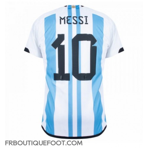 Maillot de foot Argentine Lionel Messi #10 Domicile vêtements Monde 2022 Manches Courtes
